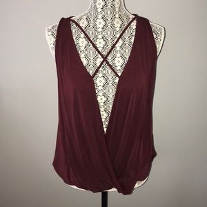 Maroon Crossover Tank